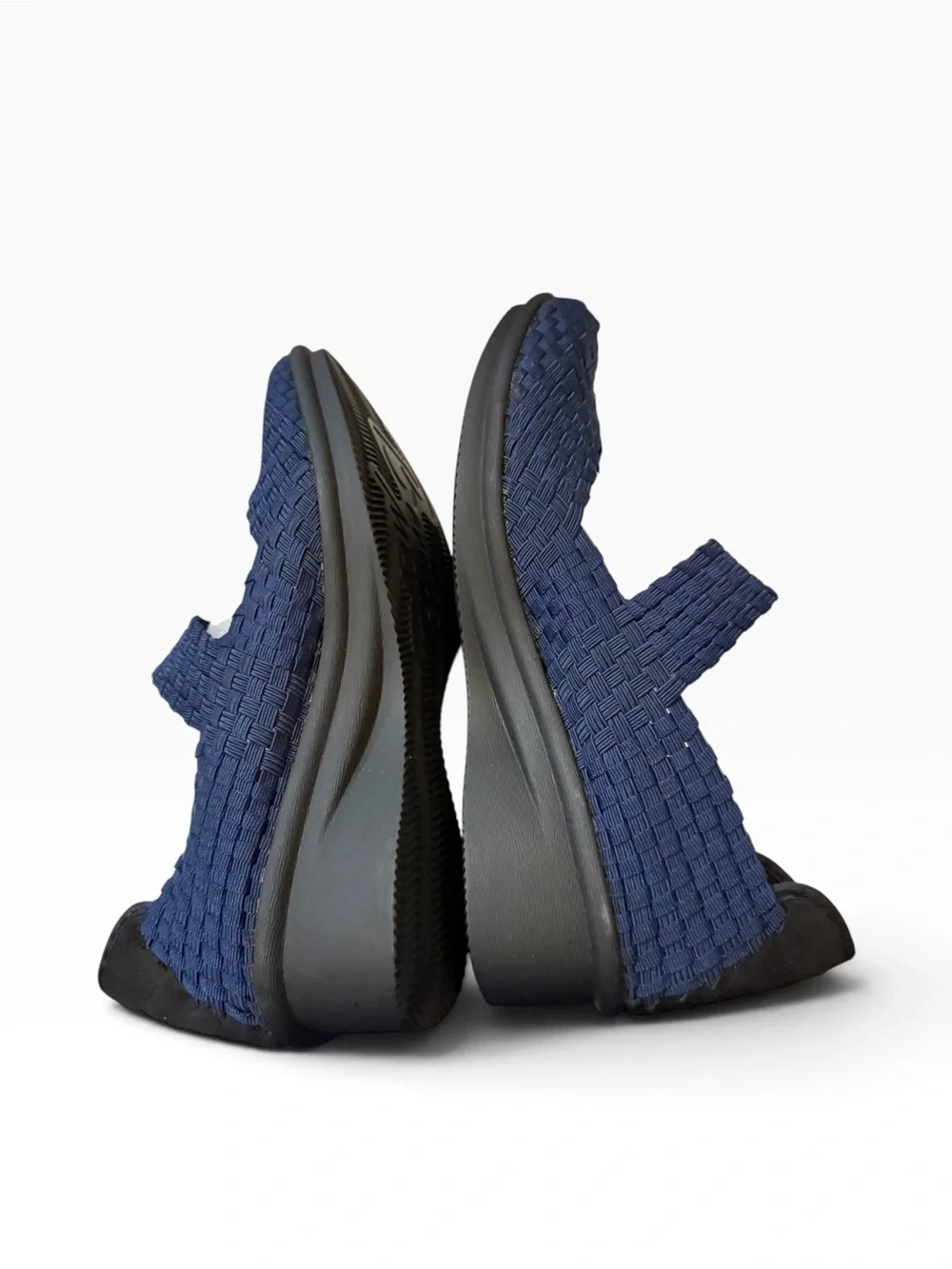 Bernie Mev Charm Yael Navy Woven Mary Jane Shoes Women’s EU 41 US 10 NIB